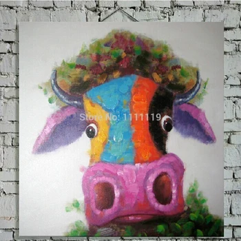 Color Cow Head Picture Handmade Modern Knife Funny Animals Wall Painting For Room Decor Canvas Abstract Oil Paintings
Color Cow Head Picture Handmade Modern Knife Funny Animals Wall Painting For Room Decor Canvas Abstract Oil Paintings