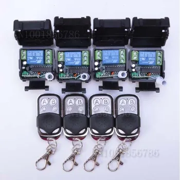 Free shipping 12V 1ch wireless remote control switch system 4 transmitter & 4 receiver relay smart house z-wave
Free shipping 12V 1ch wireless remote control switch system 4 transmitter & 4 receiver relay smart house z-wave
