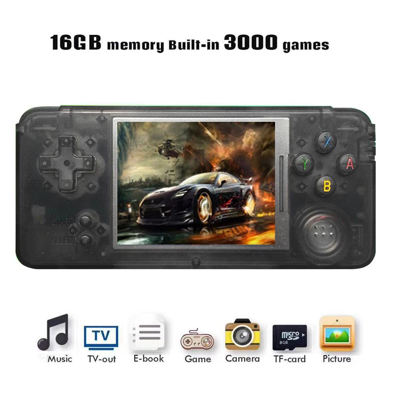 New Portable Video Handheld Game Console Retro 64 Bit 3 Inch 3000 Video Game Retro Handheld Console to TV RS-97 RETRO-GANE
New Portable Video Handheld Game Console Retro 64 Bit 3 Inch 3000 Video Game Retro Handheld Console to TV RS-97 RETRO-GANE