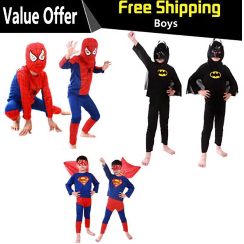 Fantasia Disfraces spiderman superman batman children party cosplay The Avenger costume Halloween Carnival Christmas Purim dress
Fantasia Disfraces spiderman superman batman children party cosplay The Avenger costume Halloween Carnival Christmas Purim dress