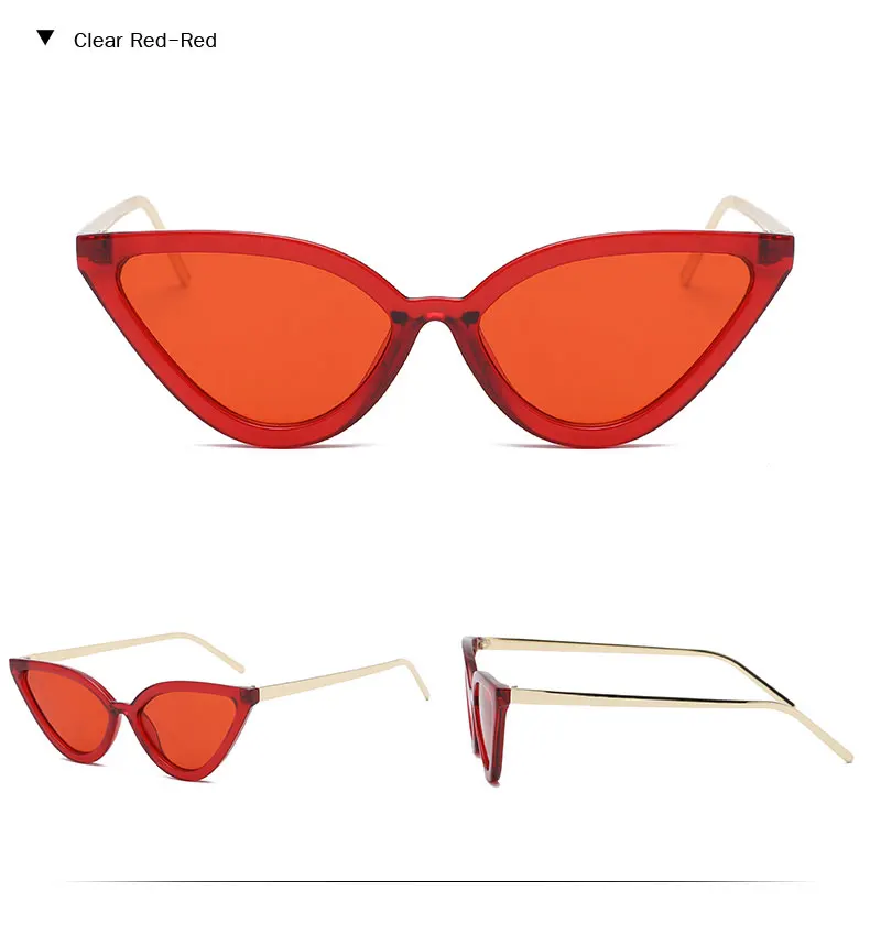Cat Eye Sunglasses Women 2018 Luxury Eyewear Black Retro Female Sunglass Cateye Glasses for Woman 18