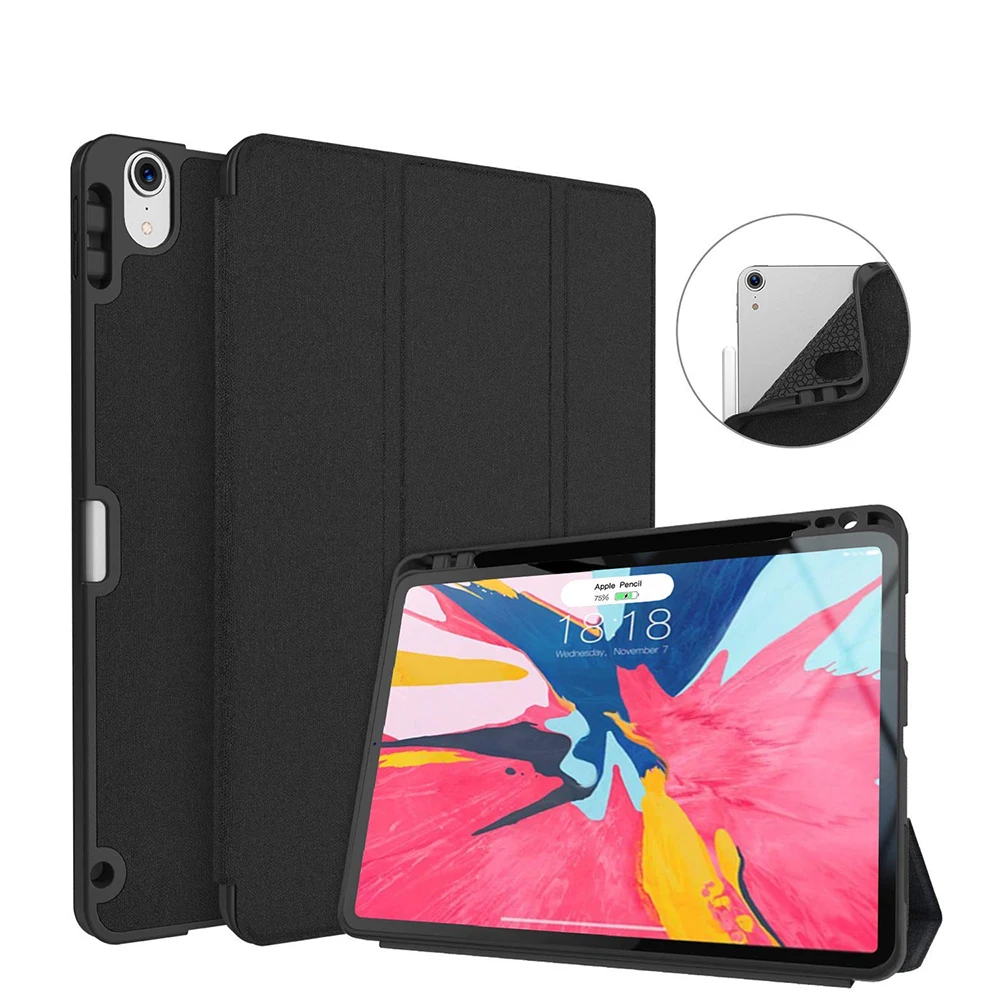 For iPad Pro 11 2018 Case With Pencil Holder Smart Magnetic Leather Silicone Back Cover For iPad Pro 10.5 2017 Pro 9.7 2016 Case
For iPad Pro 11 2018 Case With Pencil Holder Smart Magnetic Leather Silicone Back Cover For iPad Pro 10.5 2017 Pro 9.7 2016 Case