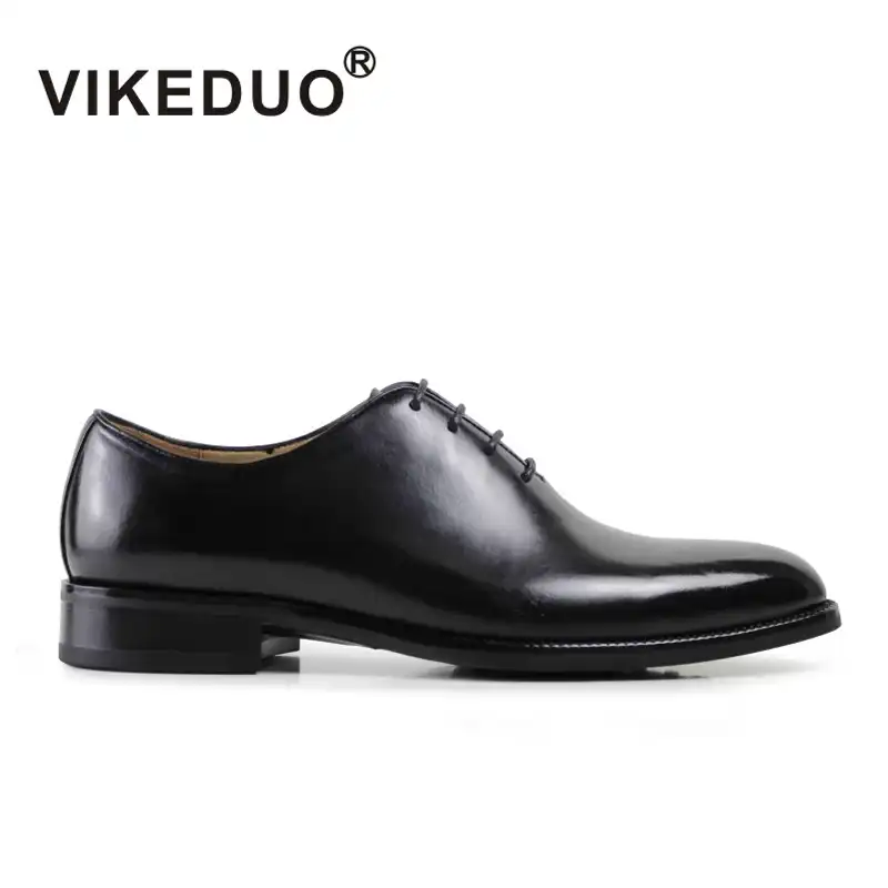 pure leather black shoes