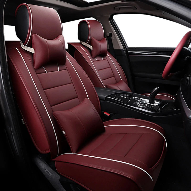 WLMWL Universal Leather Car seat cover for Volkswagen all models polo golf tiguan Passat jetta VW Phaeton touareg CC | Автомобили и