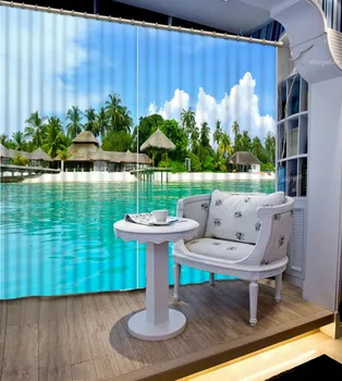 3D Curtain Beach hut scenery Scenery Digital Photo Printing Blackout 3D Curtains for Living Room Bedding Room Cortinas
3D Curtain Beach hut scenery Scenery Digital Photo Printing Blackout 3D Curtains for Living Room Bedding Room Cortinas