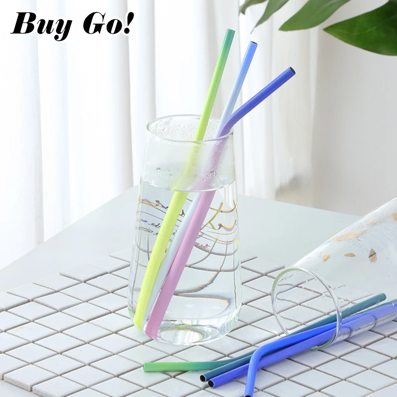 Colorful Changing Induction Temperature Straws Stainless Steel Reusable Metal Bent Straight Drinking Straws With Cleaner Brush
Colorful Changing Induction Temperature Straws Stainless Steel Reusable Metal Bent Straight Drinking Straws With Cleaner Brush