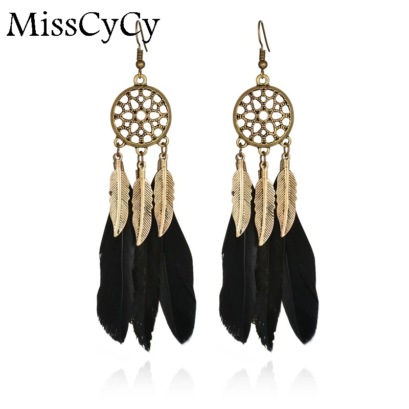 MissCyCy Bohemian Ethnic Jewelry Alloy Leaf Feather Earrings Women Long Earrings Female Brincos
MissCyCy Bohemian Ethnic Jewelry Alloy Leaf Feather Earrings Women Long Earrings Female Brincos