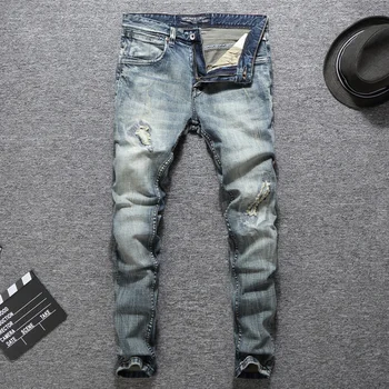 Italian Designer Men Jeans High Quality Slim Fit Cotton Ripped Jeans Homme Plus Size 29-38 Balplein Brand Classical Jeans Men
Italian Designer Men Jeans High Quality Slim Fit Cotton Ripped Jeans Homme Plus Size 29-38 Balplein Brand Classical Jeans Men
