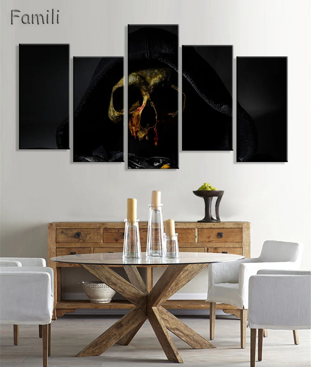 5Pcs/set Print geometric skull face Painting Halloween Home decor Picture living room wall decor print Halloween Canvas Painting
5Pcs/set Print geometric skull face Painting Halloween Home decor Picture living room wall decor print Halloween Canvas Painting