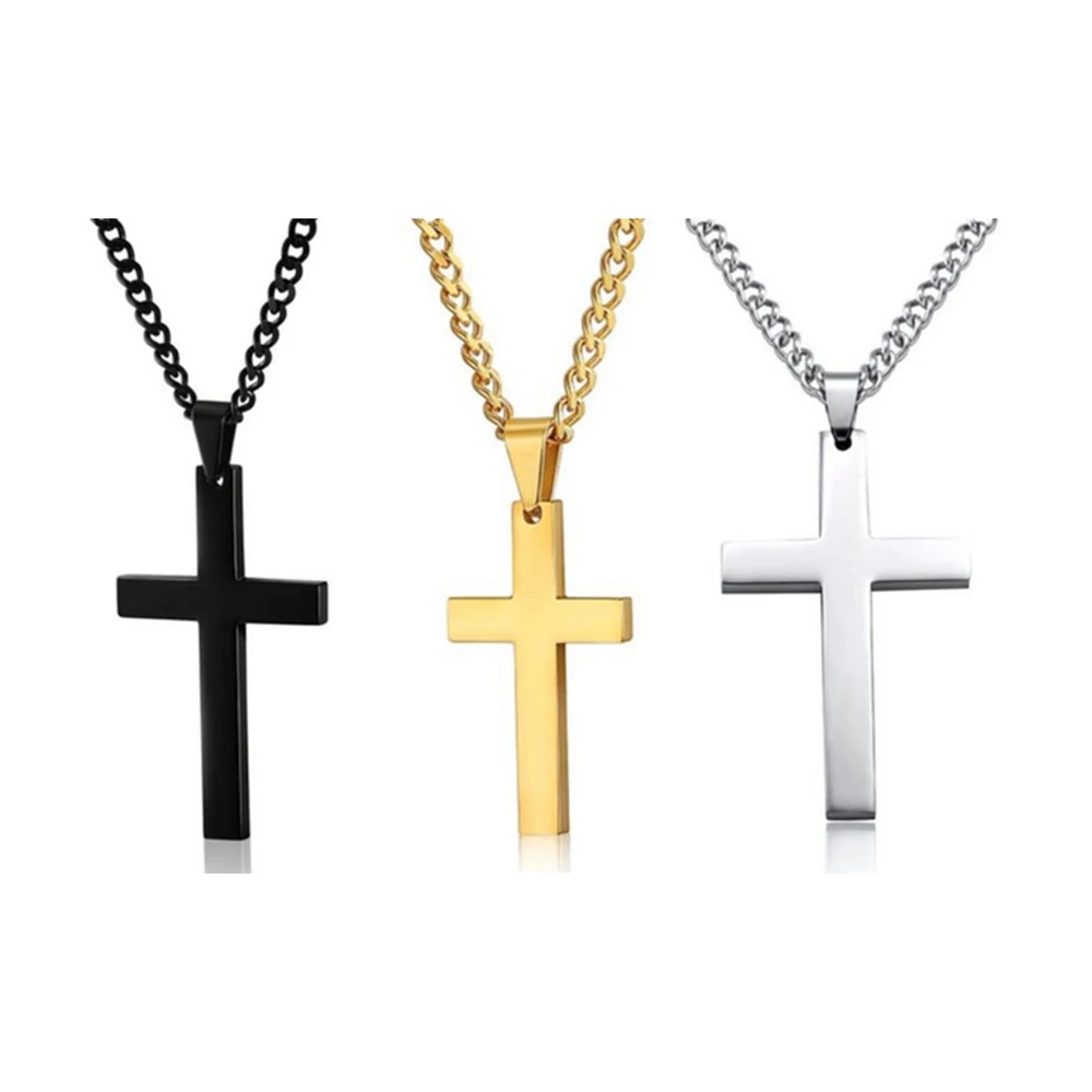 Christian Jesus Single Titanium Cross Necklace Stainless Steel Gold Silver Black Prayer Choker Cross Pendants Men Jewelry
Christian Jesus Single Titanium Cross Necklace Stainless Steel Gold Silver Black Prayer Choker Cross Pendants Men Jewelry