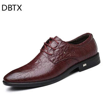 DBTX Luxury Italian Men Wedding Black Formal Lace Up Oxford Leather Crocodile Print Party Business Male Dress Brown Shoes 694
DBTX Luxury Italian Men Wedding Black Formal Lace Up Oxford Leather Crocodile Print Party Business Male Dress Brown Shoes 694