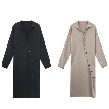 Plus Size Autumn Womens Dresses Button Loose Dress Ladies Crew Neck Casual Long Girl Tops Dress Female Fashion Big Vestido
Plus Size Autumn Womens Dresses Button Loose Dress Ladies Crew Neck Casual Long Girl Tops Dress Female Fashion Big Vestido