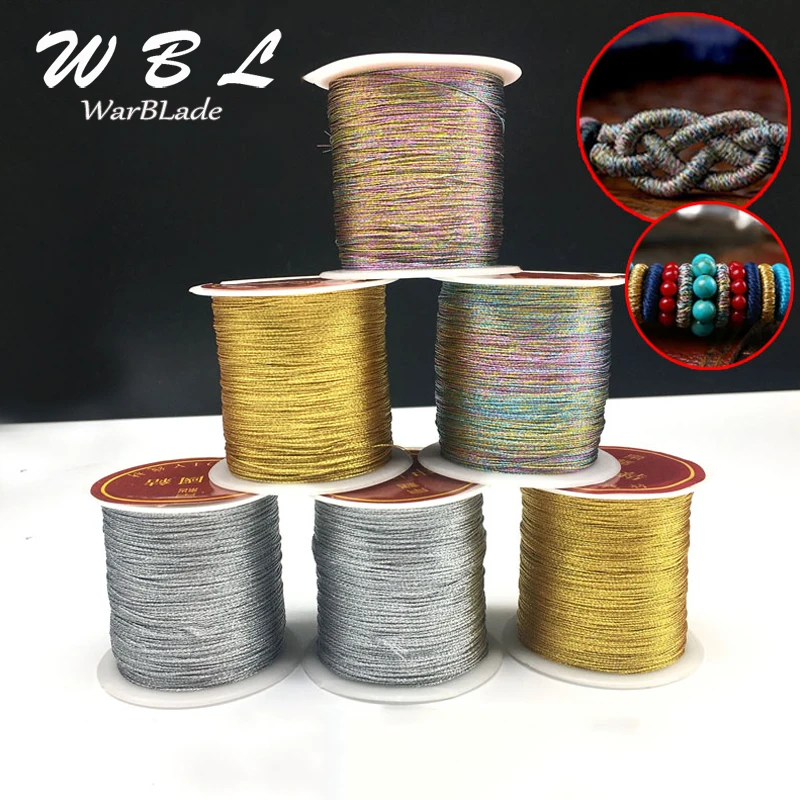 

Colorful Silver Gold Cord 0.2mm 0.4mm 0.6mm 0.8mm 1mm Nylon Cord Thread String Rope Bead For DIY Tassel Bracelet Jewelry Making