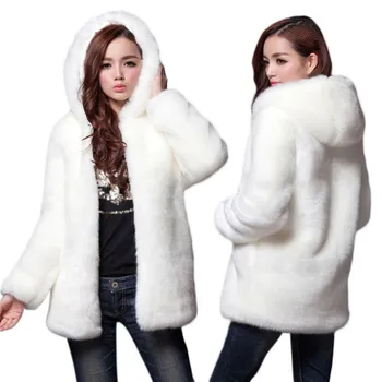 Autumn Winter Thick Fur Women Faux Fur Warm Coat Female Medium-long Hooded Rabbit Fur Coats Jackets
Autumn Winter Thick Fur Women Faux Fur Warm Coat Female Medium-long Hooded Rabbit Fur Coats Jackets
