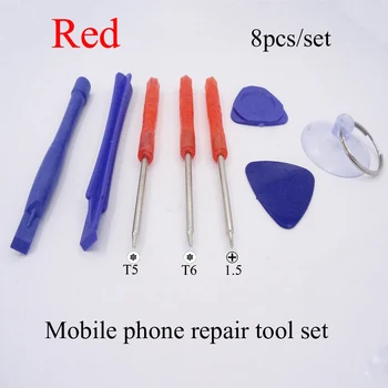 Multi-color 8 in 1 Mobile Phone Repairing Tool Kit Spudger Pry LCD Repair Tools with 1.5/T5/T6 Screwdrivers
Multi-color 8 in 1 Mobile Phone Repairing Tool Kit Spudger Pry LCD Repair Tools with 1.5/T5/T6 Screwdrivers