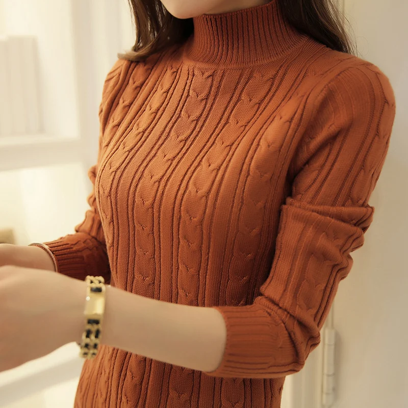 Women Thick Pullovers Autumn and Winter Retro Flower Twist Chunky Half Collar Knitted High Neck Jumper Vintage Warm Sweater
Women Thick Pullovers Autumn and Winter Retro Flower Twist Chunky Half Collar Knitted High Neck Jumper Vintage Warm Sweater