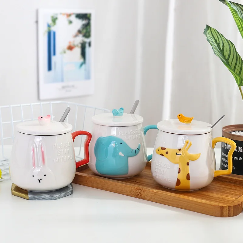 Creative Cartoon Ceramic Mugs for Children Milk Water Juice Cups With Spoon Students Gift Chidlren's Present Rabbit Elephant
Creative Cartoon Ceramic Mugs for Children Milk Water Juice Cups With Spoon Students Gift Chidlren's Present Rabbit Elephant