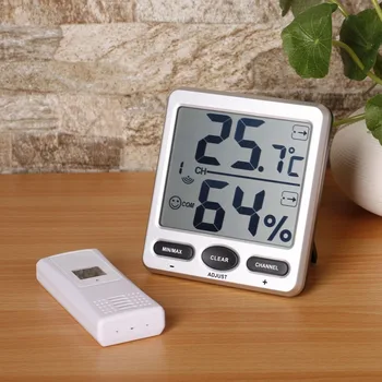 Indoor Outdoor Mini Max Dispaly Weather Station 8-channel Wireless Thermo-Hygrometer With Jumbo Display 3 Remote Sensor Digital
Indoor Outdoor Mini Max Dispaly Weather Station 8-channel Wireless Thermo-Hygrometer With Jumbo Display 3 Remote Sensor Digital