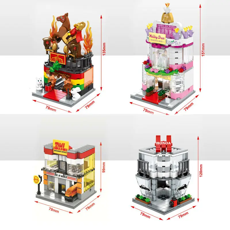 compatible legoing building city street view moc block DHL,Honda 4S,Circus troupe,Bridal shop with LED lights bricks toys gift
compatible legoing building city street view moc block DHL,Honda 4S,Circus troupe,Bridal shop with LED lights bricks toys gift