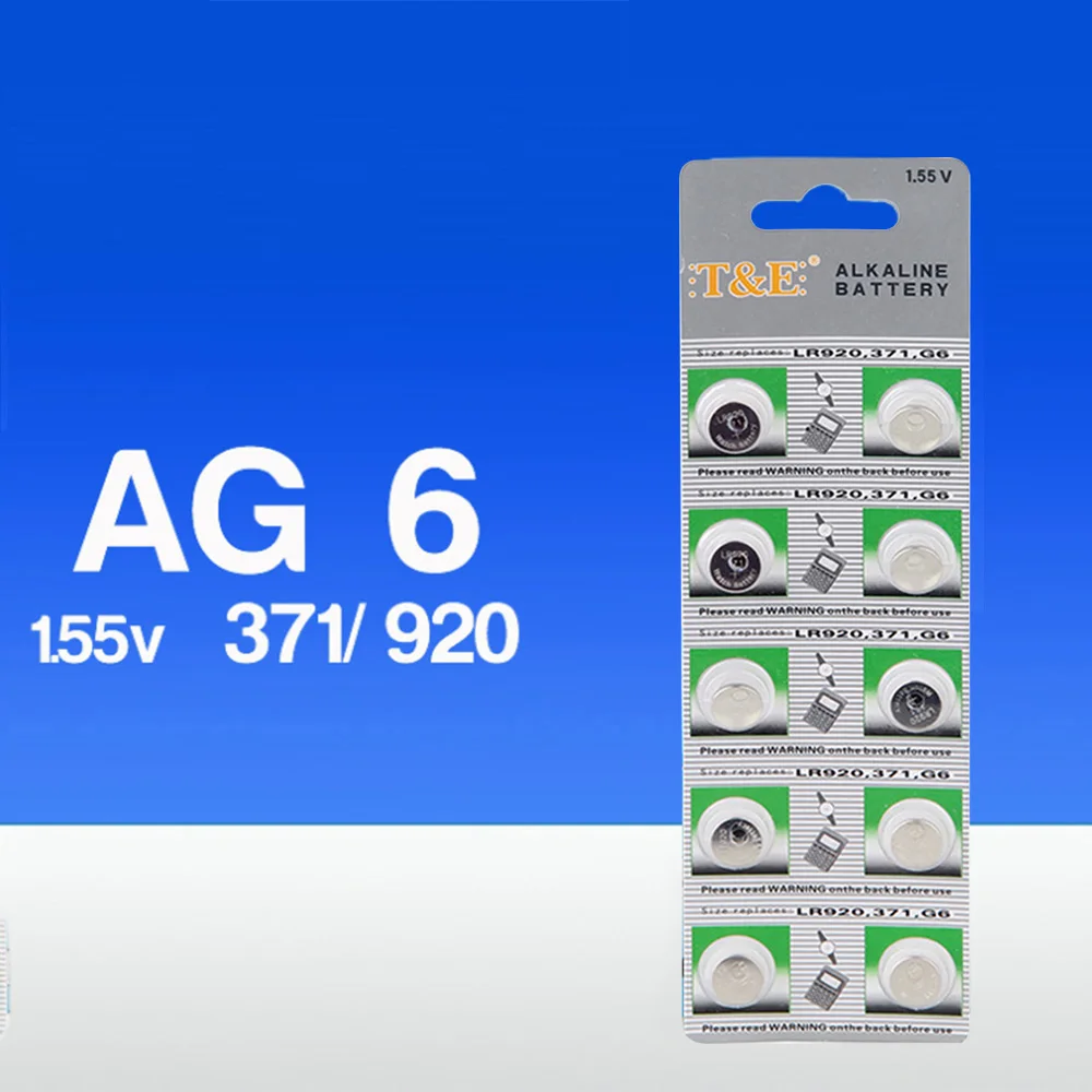 10pcs AG6 371 SR920SW LR920 171 370 L921 LR69 SR920 1.55V Button Cell watch Coin Alkaline Battery
10pcs AG6 371 SR920SW LR920 171 370 L921 LR69 SR920 1.55V Button Cell watch Coin Alkaline Battery