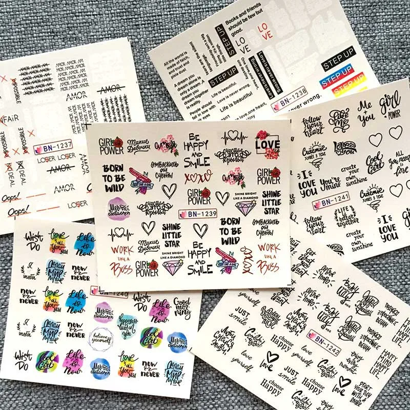 6pcs/set Black Line English alphabet Nail Decals Writing Letter Tattoos Sliders Nail Art Water Transfer Stickers Manicure
6pcs/set Black Line English alphabet Nail Decals Writing Letter Tattoos Sliders Nail Art Water Transfer Stickers Manicure