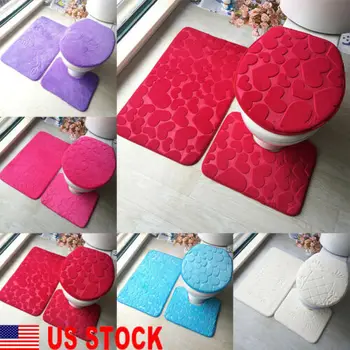 US Bathroom Set Toilet Seat Pad Tank Lid Top Cover Bath Mat Flannel Cloth 3PC
US Bathroom Set Toilet Seat Pad Tank Lid Top Cover Bath Mat Flannel Cloth 3PC