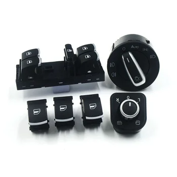 6PCs/Set New Chrome Window Headlight Mirror Switch Set Power Window Rear Side Mirror Headlight Fog Control Switch For VW Passat
6PCs/Set New Chrome Window Headlight Mirror Switch Set Power Window Rear Side Mirror Headlight Fog Control Switch For VW Passat