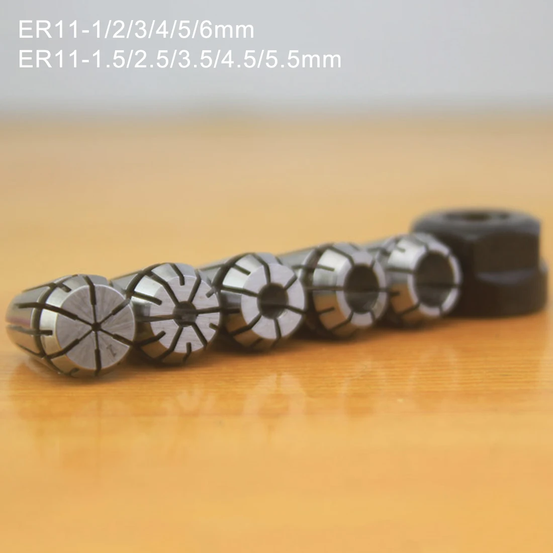 ER11 6MM Spring Collet Set milling lathe tool Engraving machine ER11 collet collet elastic collet clip
ER11 6MM Spring Collet Set milling lathe tool Engraving machine ER11 collet collet elastic collet clip