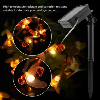 LED Outdoor Solar Lamps Honey Bee LEDs String Lights Fairy Holiday Fence Patio Christmas Party Solar Garden Waterproof Lights 9m
LED Outdoor Solar Lamps Honey Bee LEDs String Lights Fairy Holiday Fence Patio Christmas Party Solar Garden Waterproof Lights 9m