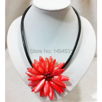 Wholesale Pearl Jewelry Hand Knit Red Shell Sun Flower Leather Necklace - Handmade Jewelry - XZN53
Wholesale Pearl Jewelry Hand Knit Red Shell Sun Flower Leather Necklace - Handmade Jewelry - XZN53