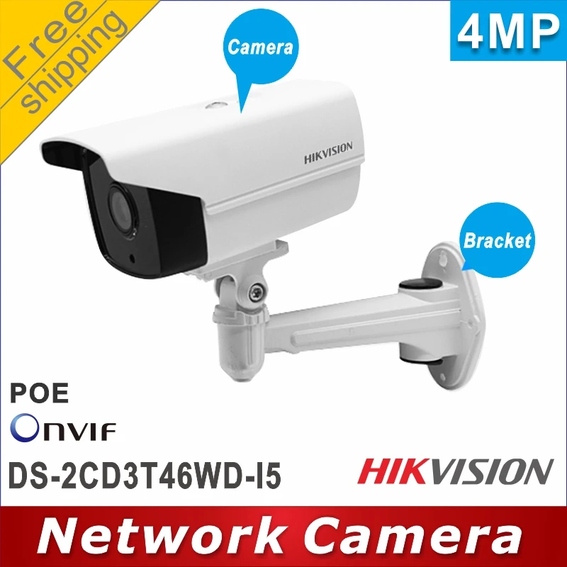 Free shipping Hikvision 4MP camera DS-2CD3T46WD-I5 replaced DS-2CD2T45FWD-I5 EXIR Bullet ip camera network camera support P2P
Free shipping Hikvision 4MP camera DS-2CD3T46WD-I5 replaced DS-2CD2T45FWD-I5 EXIR Bullet ip camera network camera support P2P