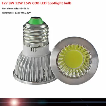50PCS/Ultra Bright dimmable 9w 12W 15W 85~265V E27 LED Bulbs Spotlight COB E27 led Lamp CE/RoHS Warm/Cool White
50PCS/Ultra Bright dimmable 9w 12W 15W 85~265V E27 LED Bulbs Spotlight COB E27 led Lamp CE/RoHS Warm/Cool White