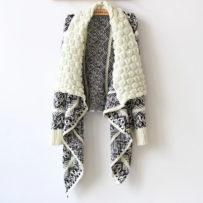Autumn Winter Loose Cape Poncho Women Knitwear Coat Cardigan Sweater Thick female kardigany kardigan ponchos de inverno mulher
Autumn Winter Loose Cape Poncho Women Knitwear Coat Cardigan Sweater Thick female kardigany kardigan ponchos de inverno mulher