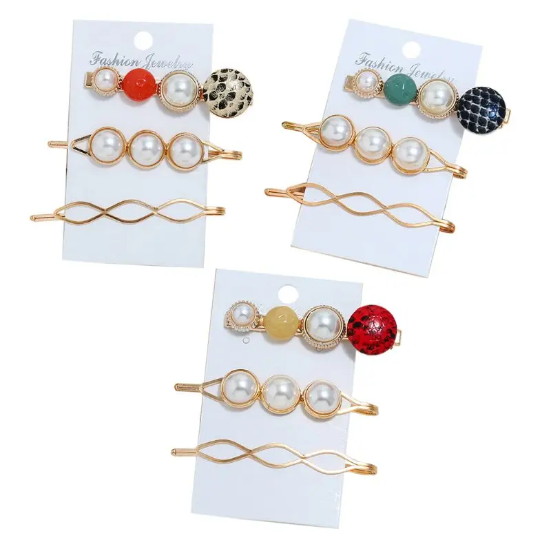 New Hair Accessories Set Fashion Women Girls Bangs Clip Multicolor Snakeskin Pattern Artificial Pearl Rhombus Hairpin
New Hair Accessories Set Fashion Women Girls Bangs Clip Multicolor Snakeskin Pattern Artificial Pearl Rhombus Hairpin
