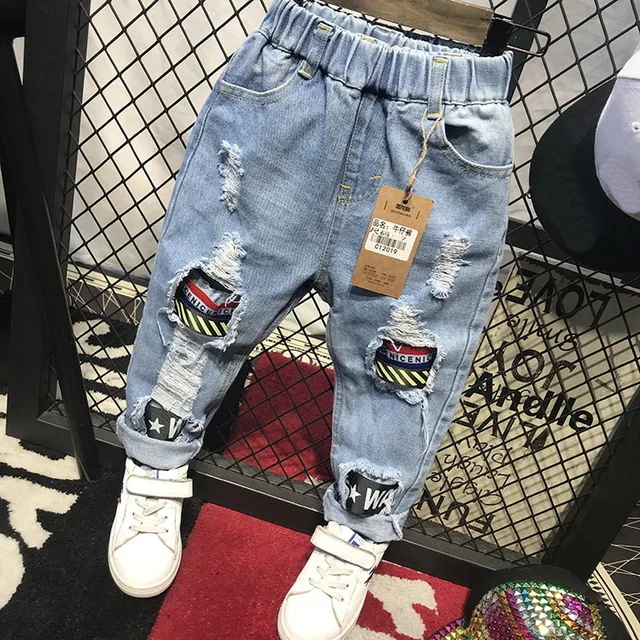 2019 Children Ripped Hole Denim Pants Trousers Baby Boys Girls Jeans Fashion Autumn 3-6Yrs Kids Trousers Children Clothing
2019 Children Ripped Hole Denim Pants Trousers Baby Boys Girls Jeans Fashion Autumn 3-6Yrs Kids Trousers Children Clothing
