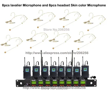 8 Skin color headset MIC 8 Lavalier Mic Bodypack Professional 8 Channel UHF Stage Wireless Microphone System Lapel Microphones
8 Skin color headset MIC 8 Lavalier Mic Bodypack Professional 8 Channel UHF Stage Wireless Microphone System Lapel Microphones
