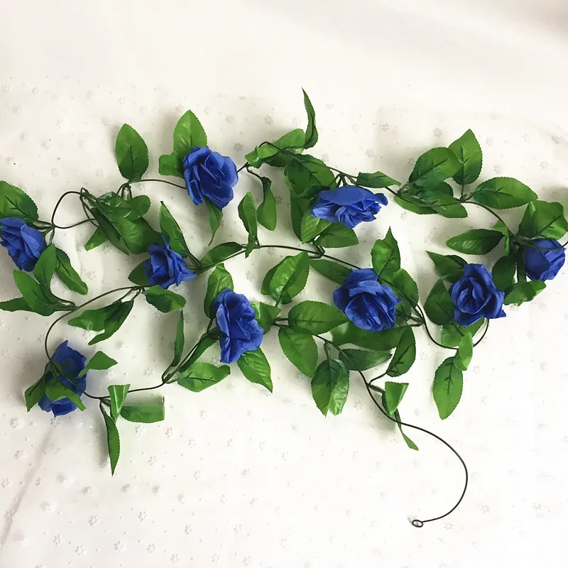 250 см/лот шелковые розы Плющ лоза с зелеными листьями для украшения дома свадьбы