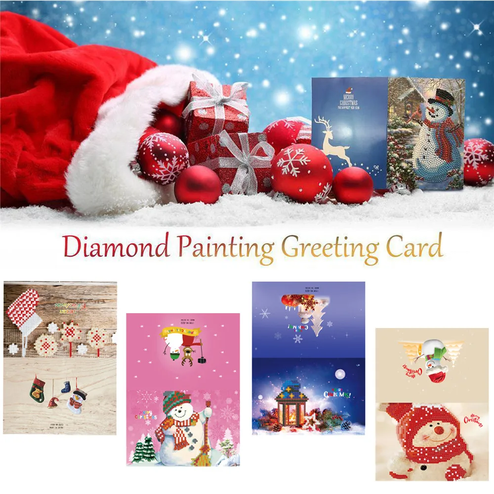 4Pcs/Set Christmas Gift Craft Card Diamond Snowflake Cartoon Painting Mini Snowman Merry Christmas Kids Gift
4Pcs/Set Christmas Gift Craft Card Diamond Snowflake Cartoon Painting Mini Snowman Merry Christmas Kids Gift