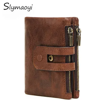 Slymaoyi New Arrival Genuine Leather Men's Wallet Vintage Coin Purse Zipper&Hasp Small Solid RFID Card Holder Carteira Hombre
Slymaoyi New Arrival Genuine Leather Men's Wallet Vintage Coin Purse Zipper&Hasp Small Solid RFID Card Holder Carteira Hombre