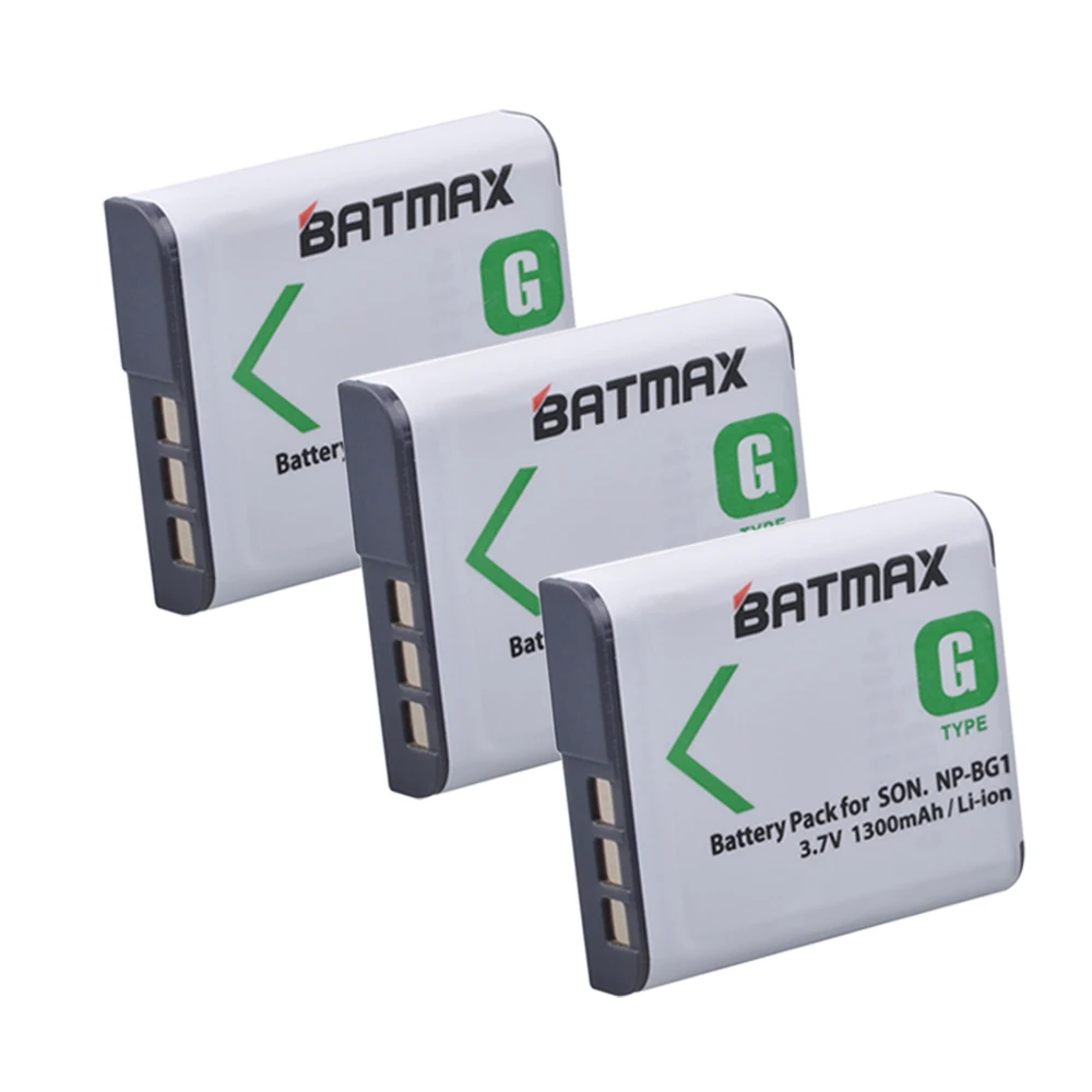 

3Packs NP-BG1 NP BG1 NP-FG1 Batteries for SONY Cyber-shot DSC-H3 DSC-H7 DSC-H9 DSC-H10 DSC-H20 DSC-H50 DSC-H55 DSC-H70 DSC-H90