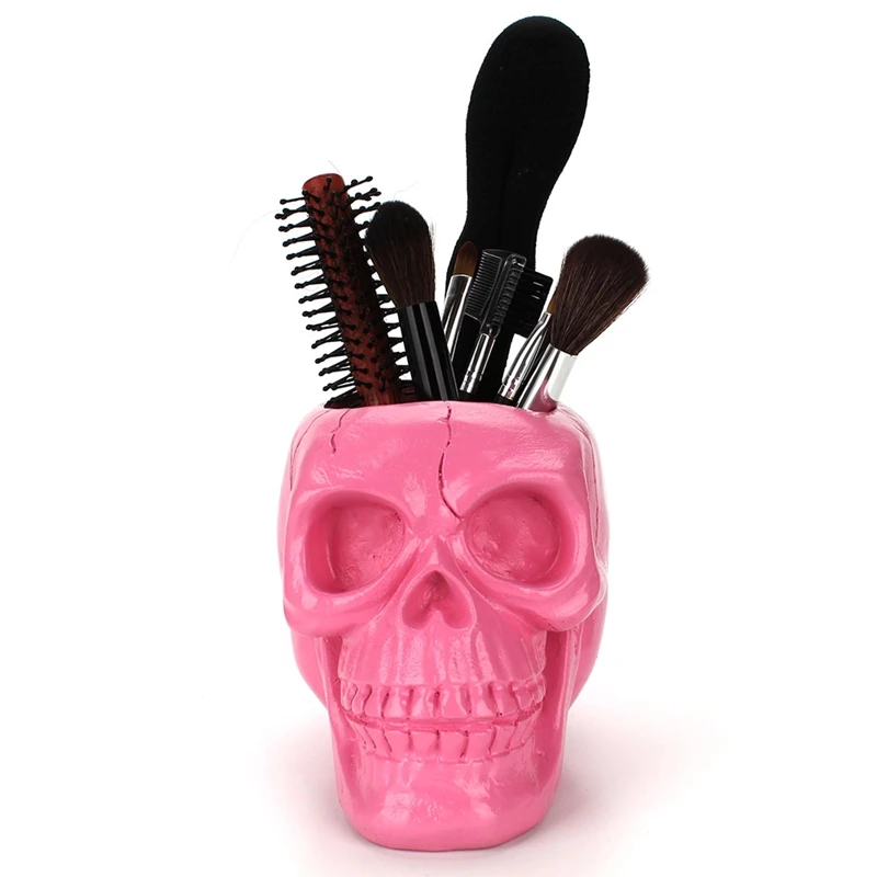 Pink Makeup Skull Resin Storage Box Tube Creative Canine Skull Head Figurine Skeleton Statue Jewellery Pot Container Pen Holder
Pink Makeup Skull Resin Storage Box Tube Creative Canine Skull Head Figurine Skeleton Statue Jewellery Pot Container Pen Holder