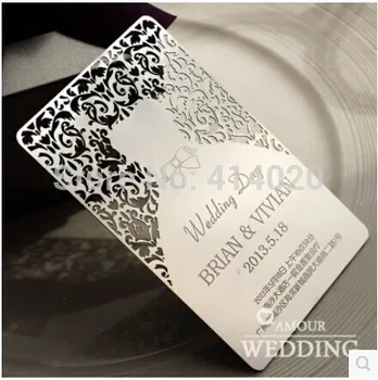 100Pcs /Lot Customized Wedding Metal Invitation Card Personalized Diy Wedding Decoration Gift Party Supplies Card +Envelope
100Pcs /Lot Customized Wedding Metal Invitation Card Personalized Diy Wedding Decoration Gift Party Supplies Card +Envelope