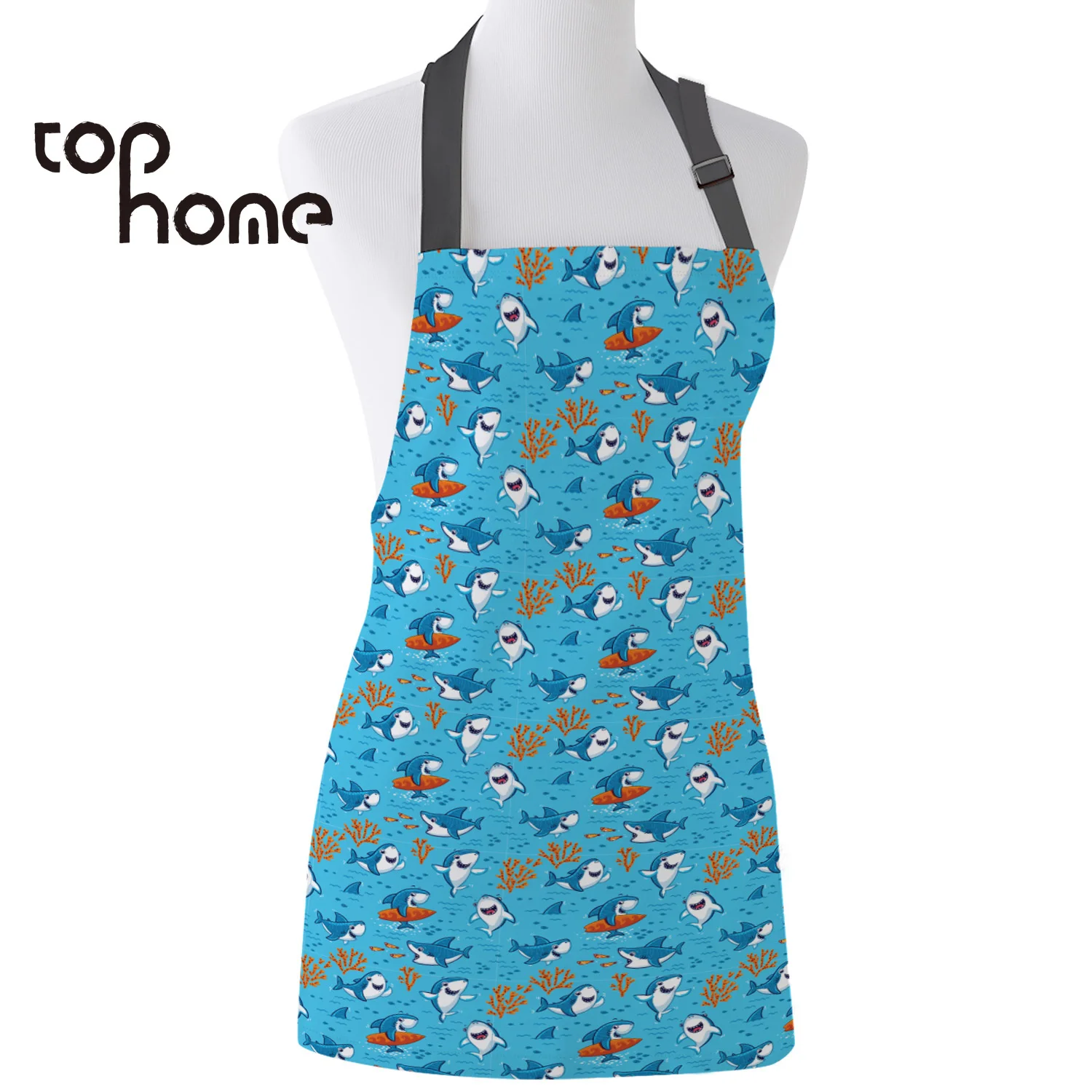 Tophome Kitchen Apron Blue Shark Cartoon Printed Adjustable Sleeveless Canvas Aprons for Men Women Kids Home Cleaning Tools
Tophome Kitchen Apron Blue Shark Cartoon Printed Adjustable Sleeveless Canvas Aprons for Men Women Kids Home Cleaning Tools
