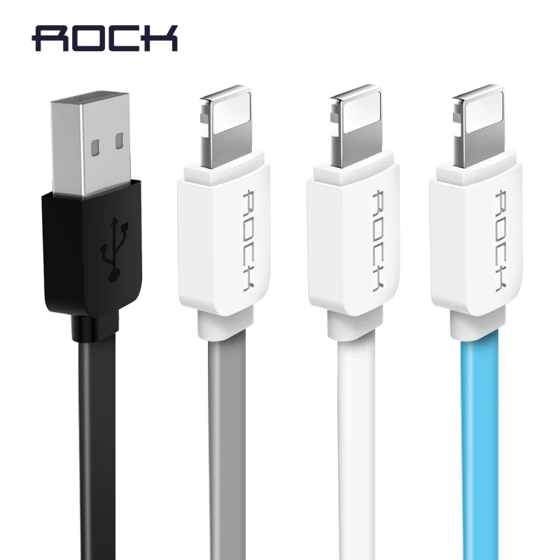 ROCK USB кабель для iPhone 2A Lightning синхронизации данных 8X7 6 Plus 5 5S 5C зарядное устройство