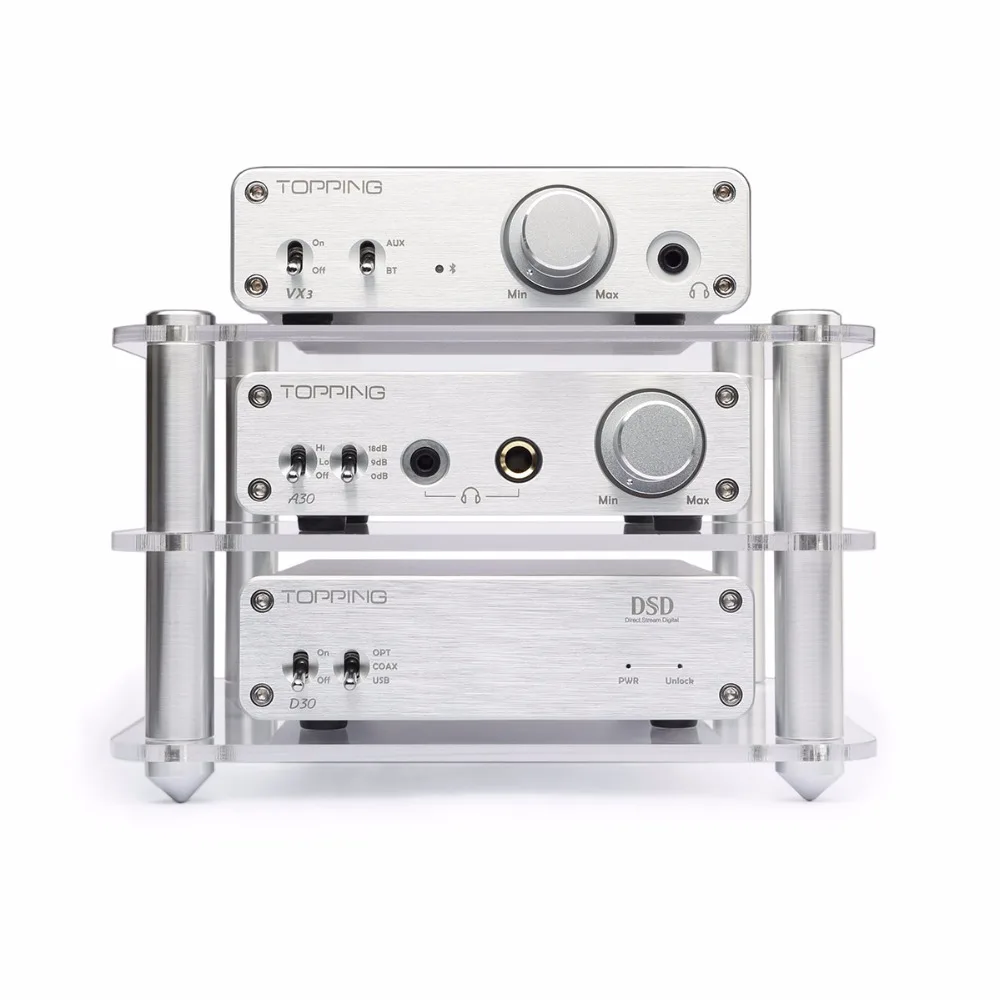 Topping D30 DSD USB DAC Decoder +A30 Headphone Amplifier + VX3 Bluetooth Power Amplifier Set Support USB DAC Home Amp Hifi Set
Topping D30 DSD USB DAC Decoder +A30 Headphone Amplifier + VX3 Bluetooth Power Amplifier Set Support USB DAC Home Amp Hifi Set