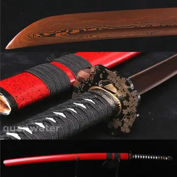 HIGH QUALITY 41'DAMASCUS FOLDED STEEL RED JAPANESE SAMURAI SWORD KATANA FULL TANG VERY SHARP
HIGH QUALITY 41'DAMASCUS FOLDED STEEL RED JAPANESE SAMURAI SWORD KATANA FULL TANG VERY SHARP