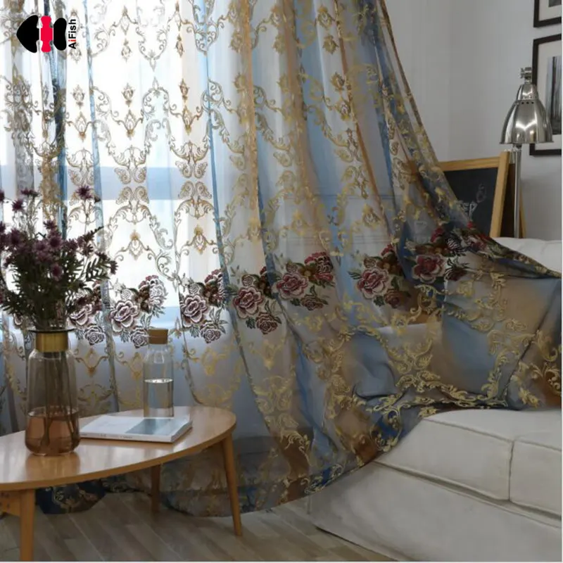 Us 9 61 25 Off Free Shipping European Luxury Embroidery Hollowed Jacquard Fancy Design Sheer Curtain Panel Blind For Living Room Wp006b In Curtains Us 9 61 25 Off Free Shipping European Luxury Embroidery Hollowed Jacquard Fancy Design Sheer Curtain Panel Blind For Living Room Wp006b In Curtains
