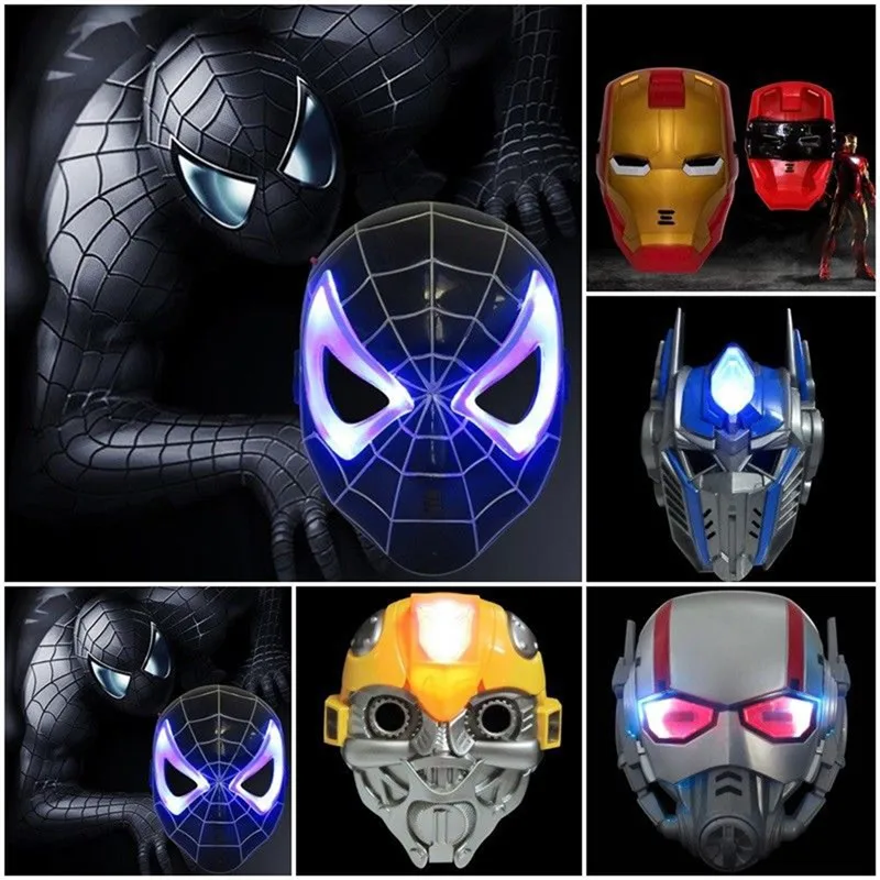 Wholesale Glowing LED Super Hero Mask Avengers Iron Man/Hulk/Batman/Spiderman/Captain America/Wolverine Mask Party Mask
Wholesale Glowing LED Super Hero Mask Avengers Iron Man/Hulk/Batman/Spiderman/Captain America/Wolverine Mask Party Mask