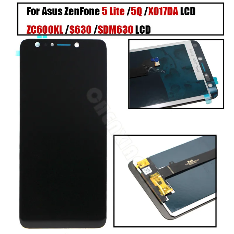 For 6.0" Asus ZenFone 5 Lite 5Q X017DA LCD ZC600KL S630 SDM630 LCD Display Touch Screen Digitizer Assembly for Asus ZC600KL LCD
For 6.0" Asus ZenFone 5 Lite 5Q X017DA LCD ZC600KL S630 SDM630 LCD Display Touch Screen Digitizer Assembly for Asus ZC600KL LCD