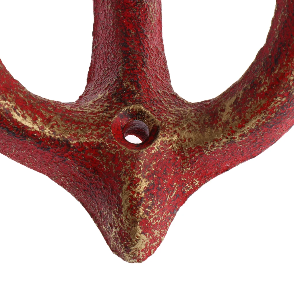 Metal Anchor Hooks Wall Door Mounted Clothes Towel Hat Key Hanger White Red Blue Brown andcrafted classic antique cast iron